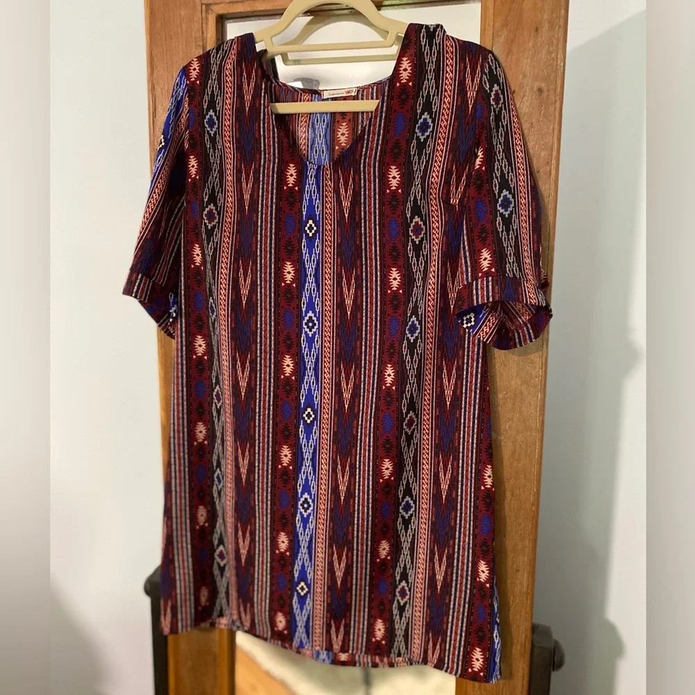 Soprana boho aztec tunic dress size medium - Picture 1 of 3